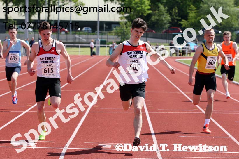 Mens under-20s 200 metres, North Eastern Track and Fields Champs., Middlesbrough. Photo: David T. Hewitson/Sports for All Pics